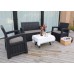 Faro 4 Seater Garden Sofa Set - Black